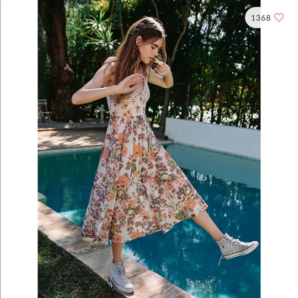 Free People Love You MIDI Dress. Size Small. NWT